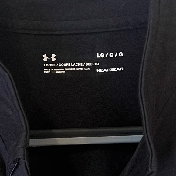 Under Armour Black Collared Zip Up Heat Gear Pullover | L - Picture 4 of 7